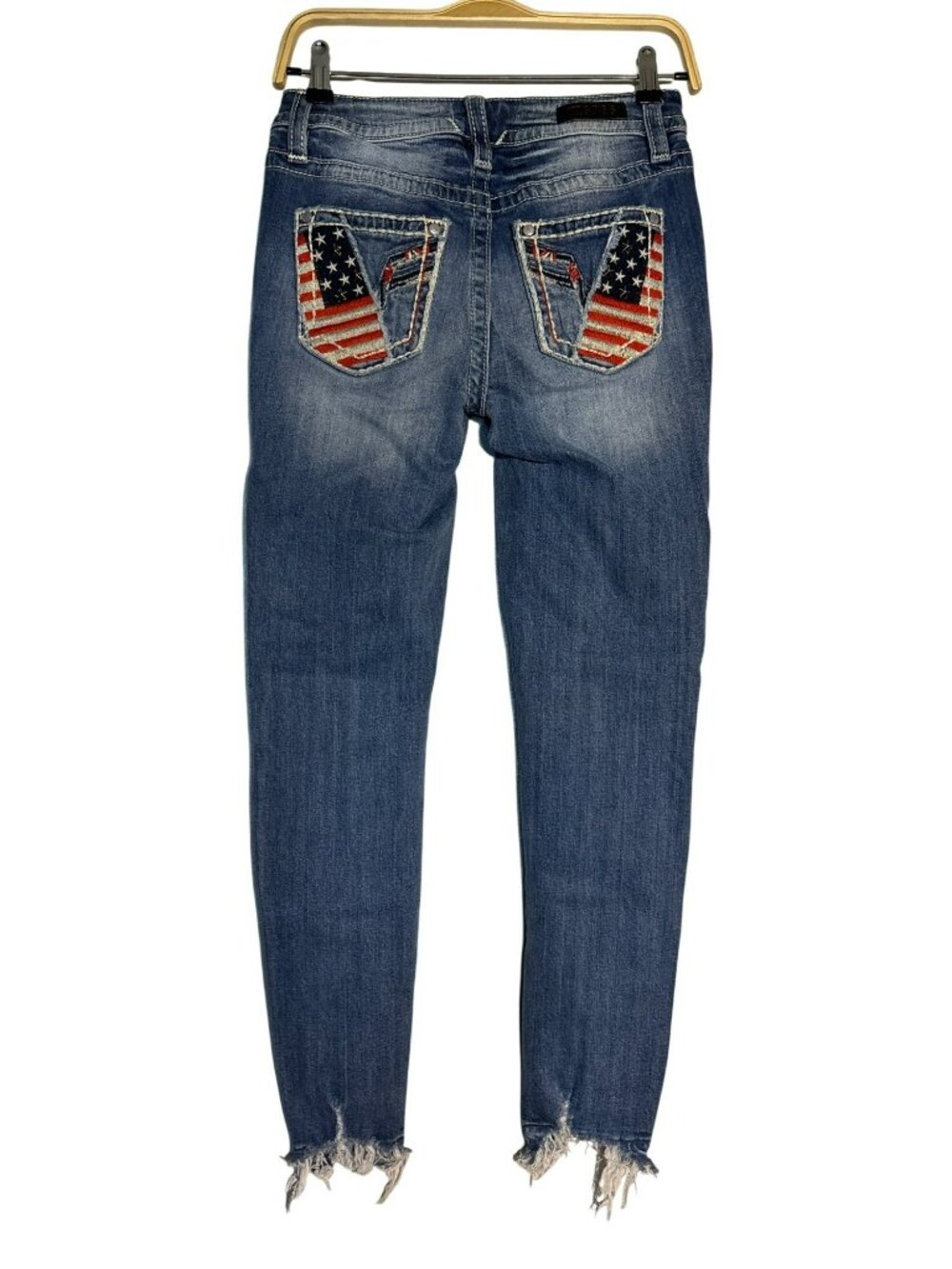 Vigoss Distressed Flag Patriotic Skinny Jeans Size 2
